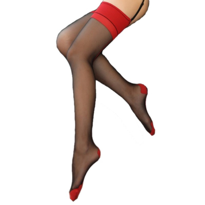 medias rojo negro