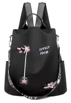 mochila floreada fondo blanco